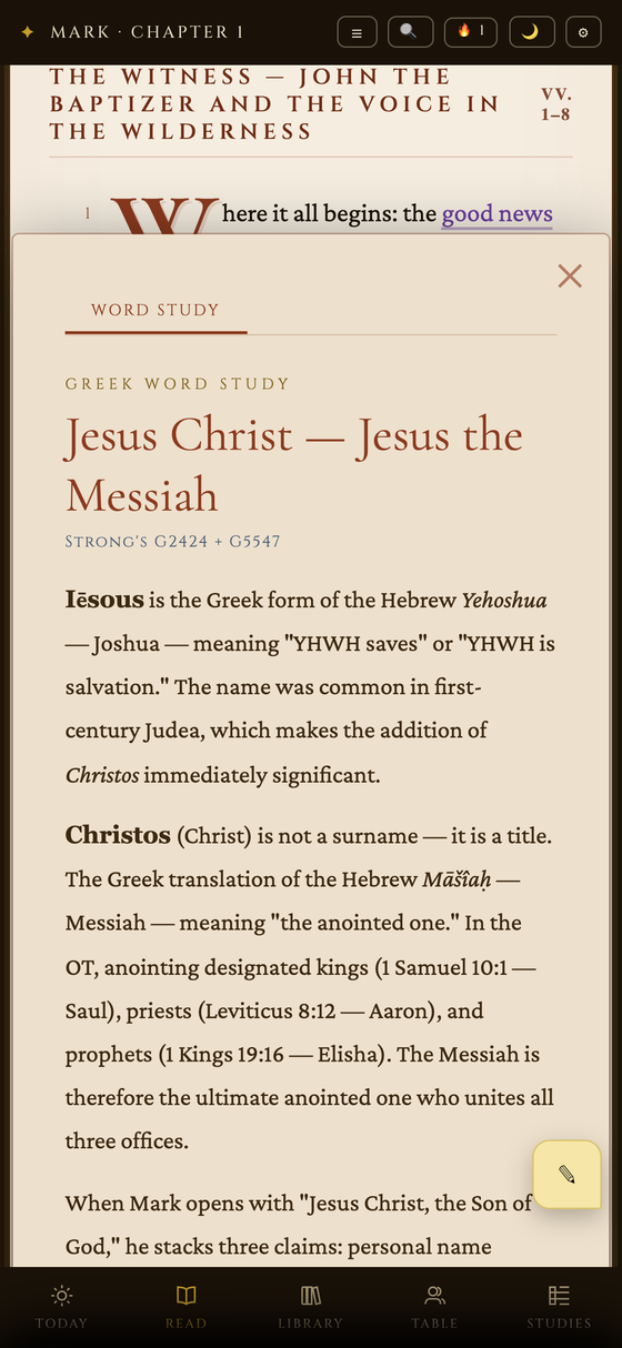 A Greek word study open